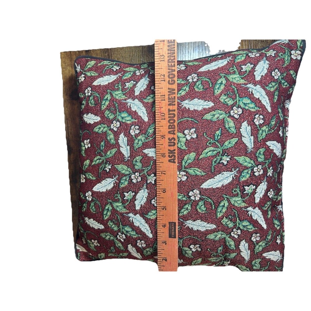 Vintage Rooster Tapestry Pillow 15x15 Farmhouse Chicken Decor Cushion Accent Pad - Picture 5 of 10
